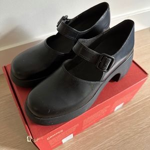 Camper- Thelma Black Leather Mary Jane EU 39 (Brand New)